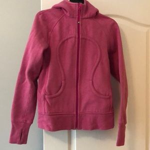 Lululemon pink sparkles scuba hoodie